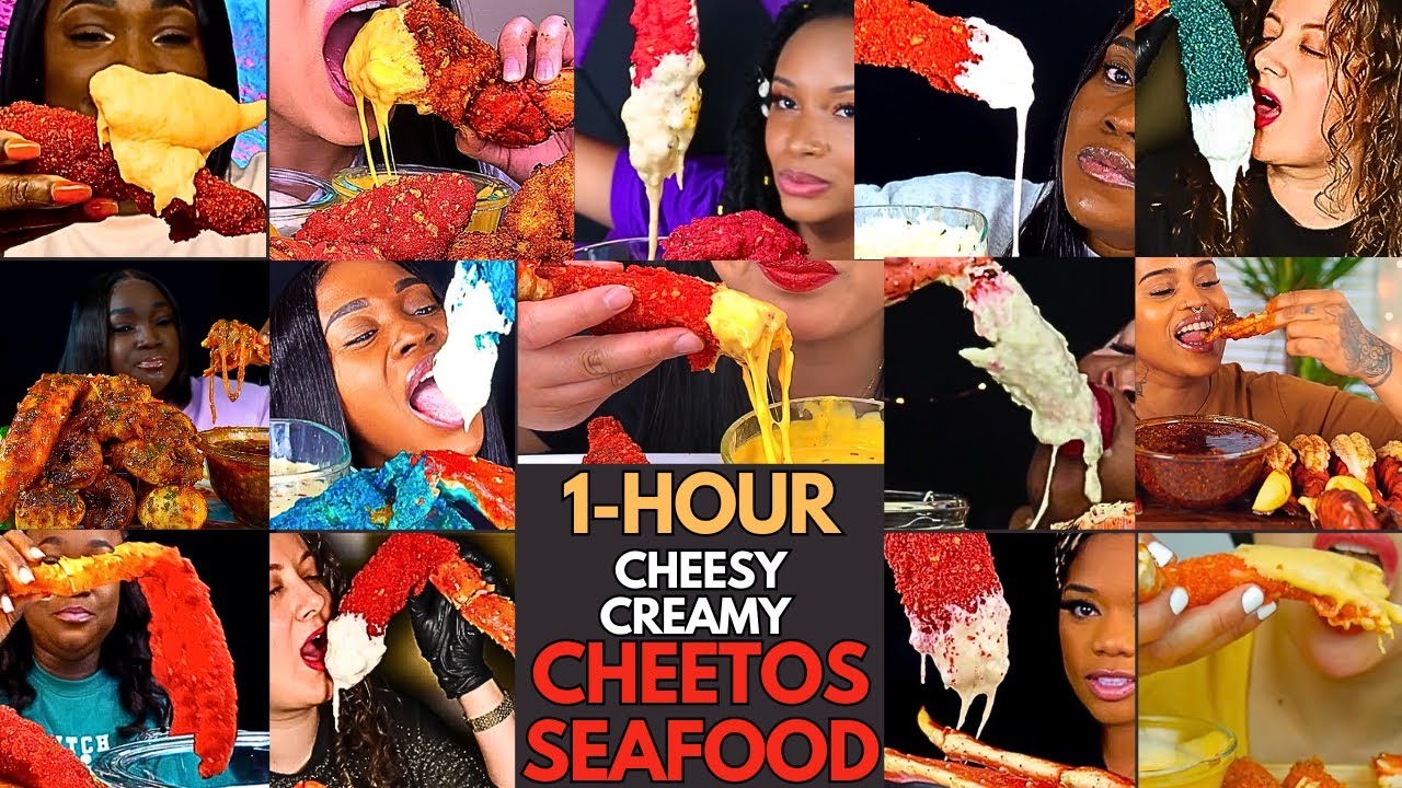 🧀🔥🦐 ASMR 1-HOUR HOT Cheetos Seafood Mukbang PART 6 | MUKBANG COMPILATION🌶️🤤🔥