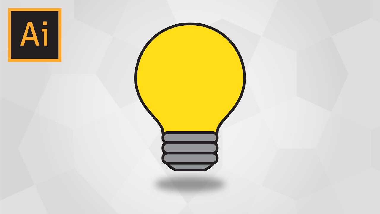 Как нарисовать простую лампочку в Adobe Illustrator
