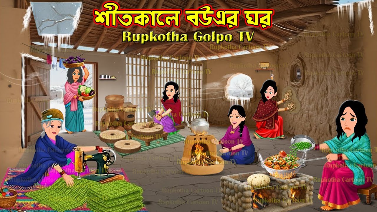 শীতকালে বউএর ঘর Shitkale Bouer Ghor | Cartoon Bangla Cartoon | Copy Kora Bou | Rupkotha Golpo TV
