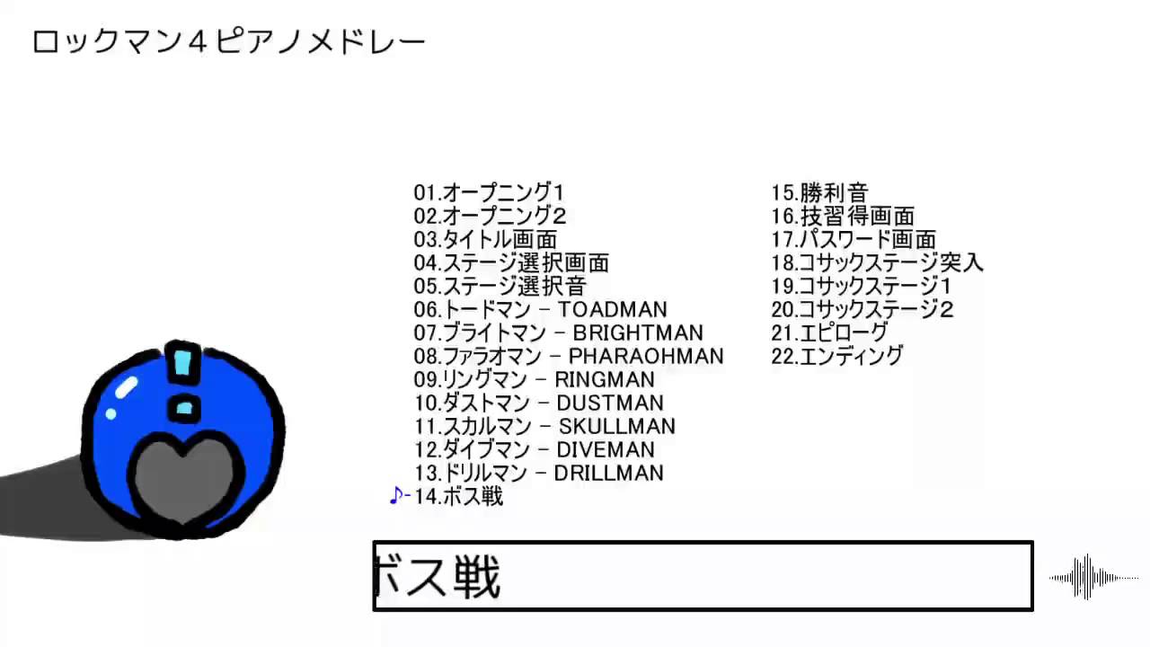 ロックマン４ピアノメドレー【打ち込み】