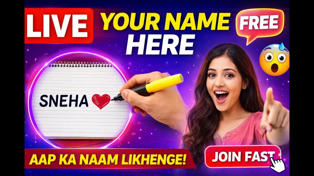 🔴 Live – Aaj Sabka Naam Likhenge ✍️ | Comment Me Apna Naam Likho