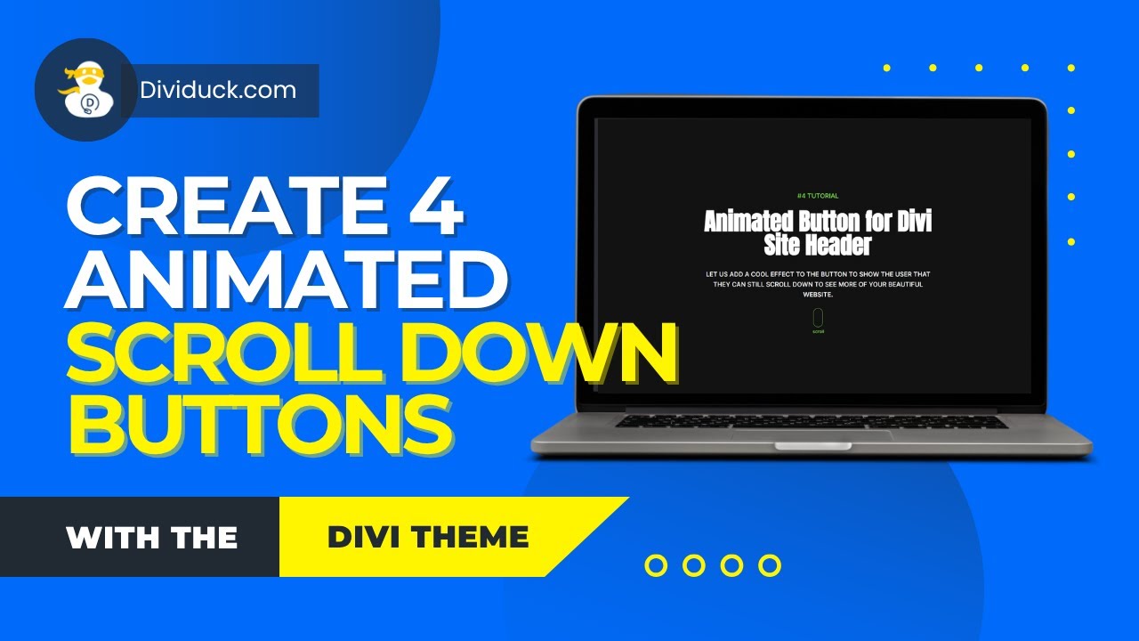 Spice Up Your Divi Site! 4 Animated Scroll Down Button Ideas (No Complex Code!)