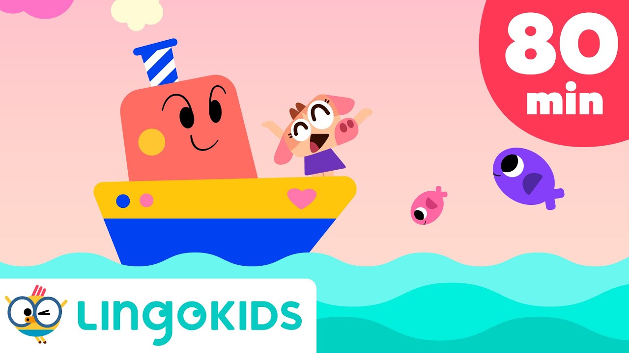 ROW ROW ROW YOUR BOAT 🌊⛵🎶  + More Nursery Rhymes | Lingokids