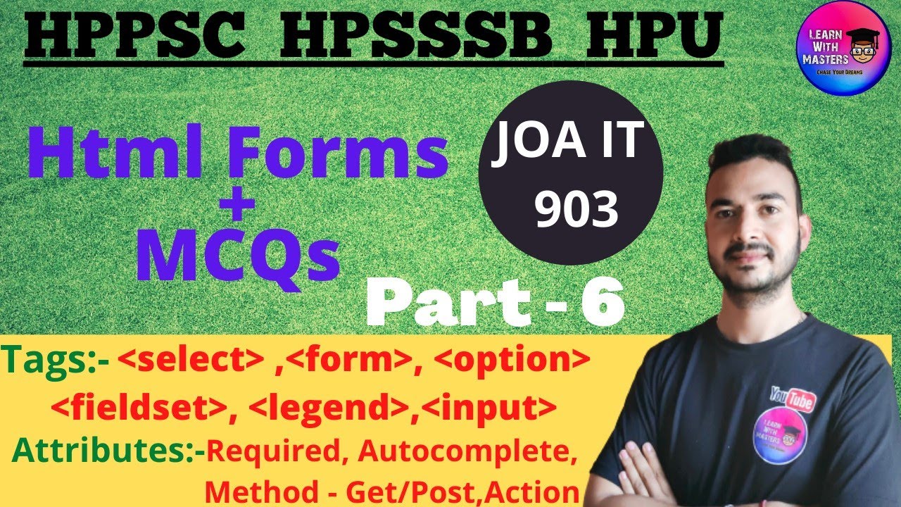 HTML FORMS !! MCQs !! DROPDOWN LIST  !! TEXT BOX !! SUBMIT !! ACTION !! METHOD
