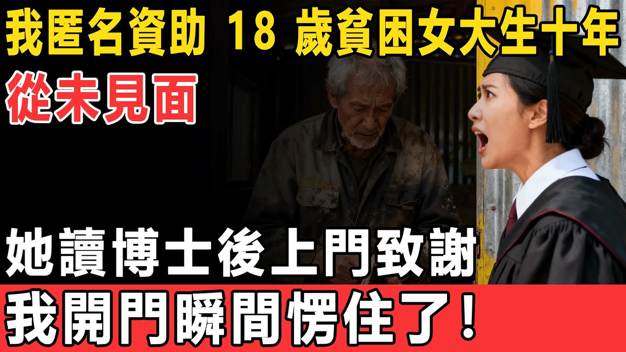 我匿名資助 18 歲貧困女大生十年，從未見面，她讀博士後上門致謝，我開門瞬間愣住了！