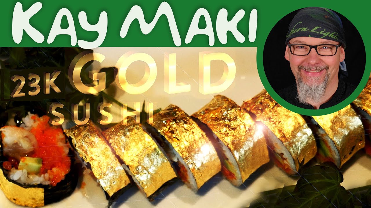 23 Karat Gold Inside-Out Sushi