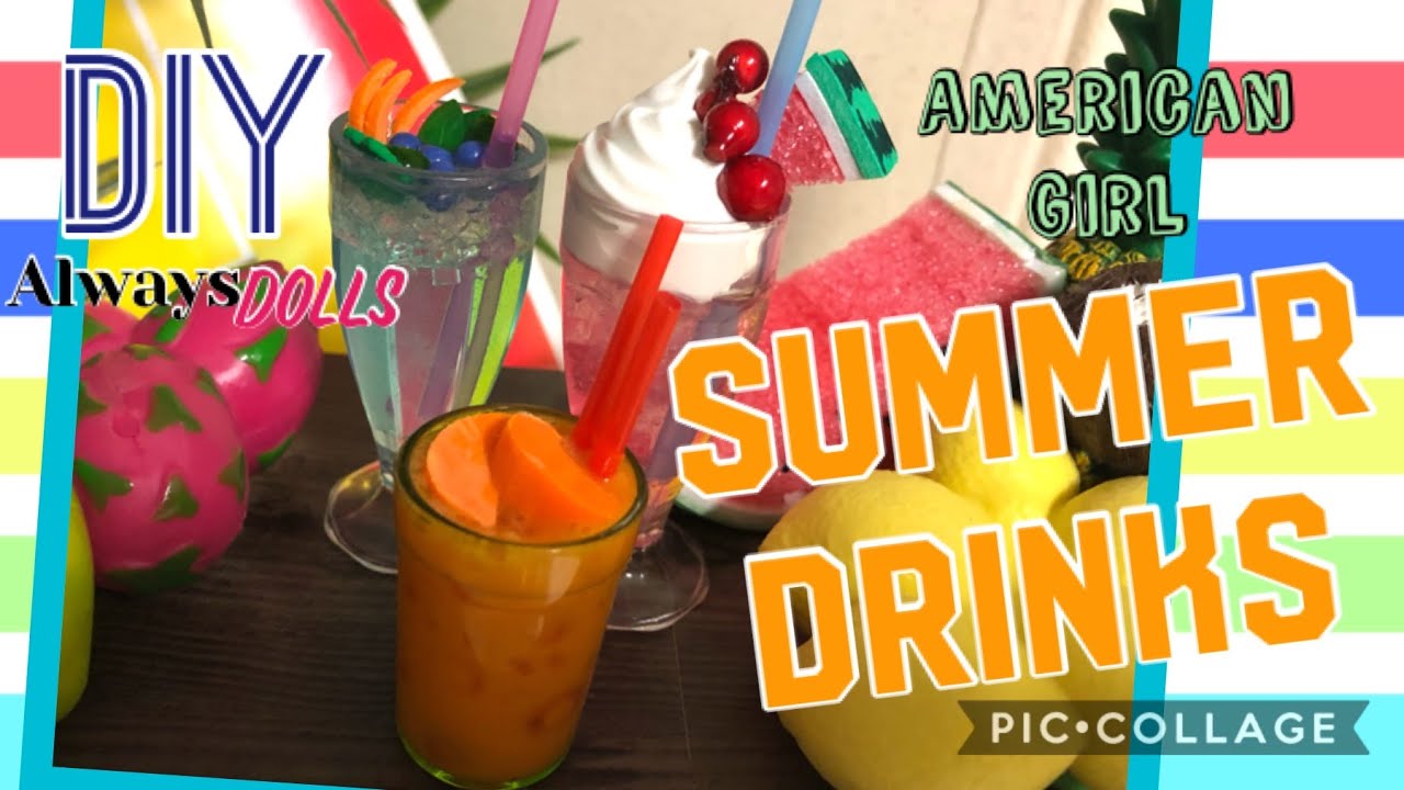 DIY - American Girl - Summer Tropical Drinks