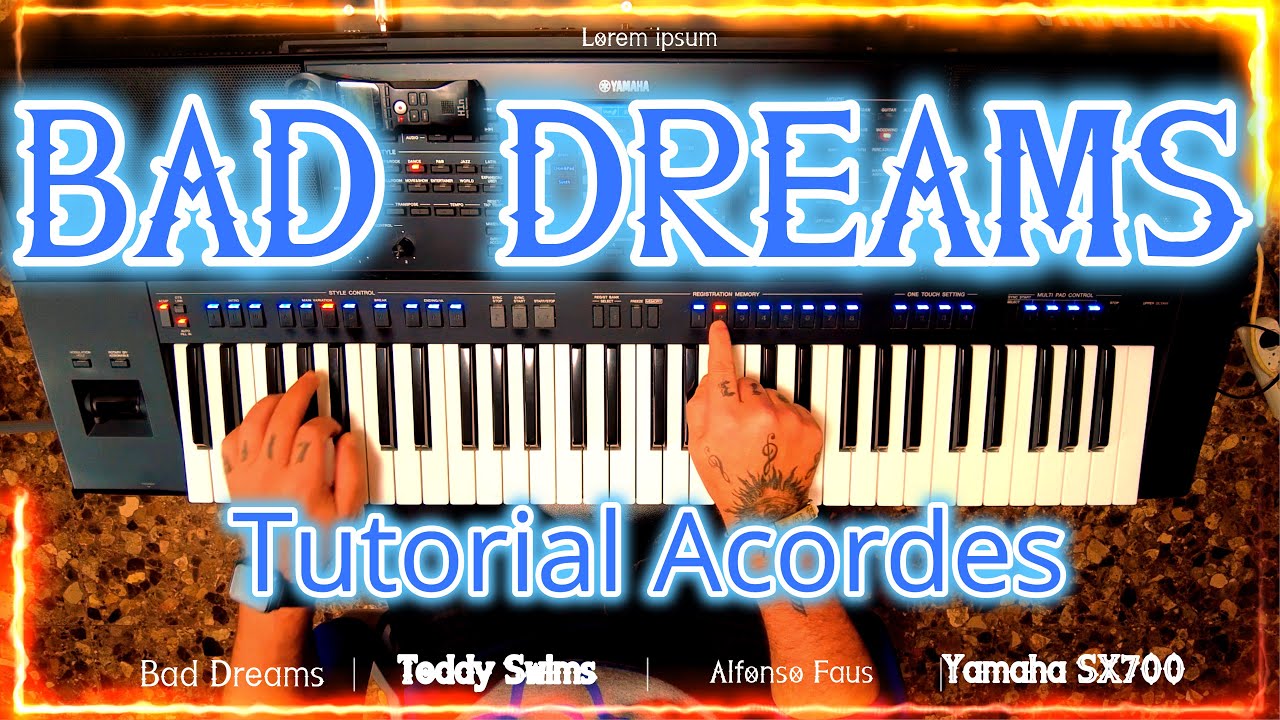 🎹TUTORIAL🎹(Piano Facil)😎 ( BAD DREAMS )😎 Teddy Swims 👌👌
