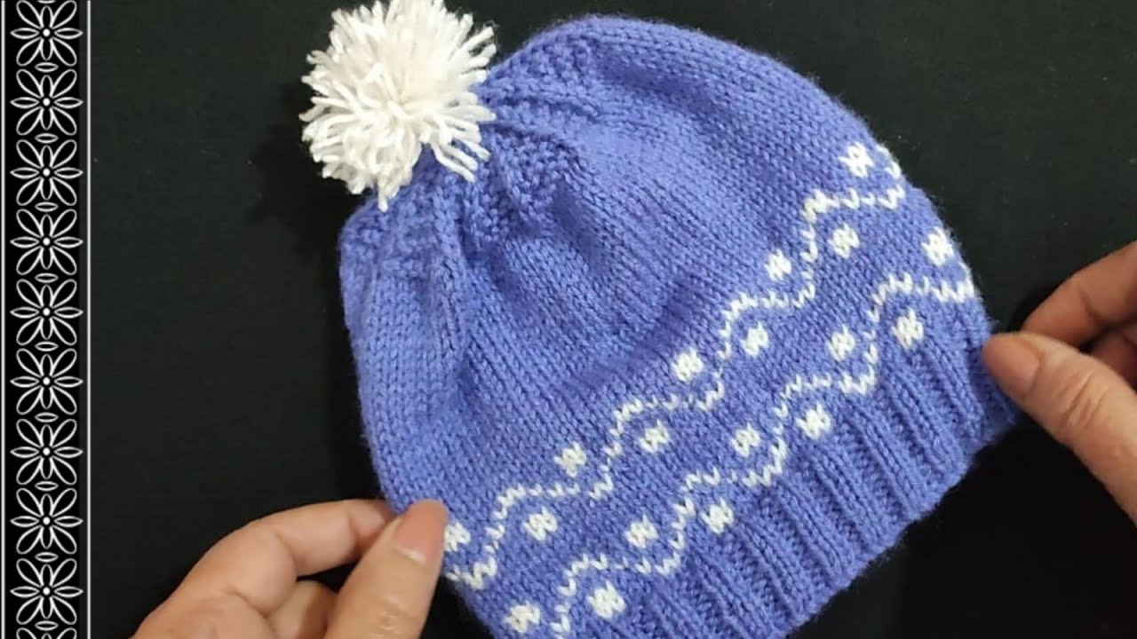 My Favorite | Beautiful Baby Cap | Knitting Yarn | Two Colour Knitting Pattern | Jasbir Creations