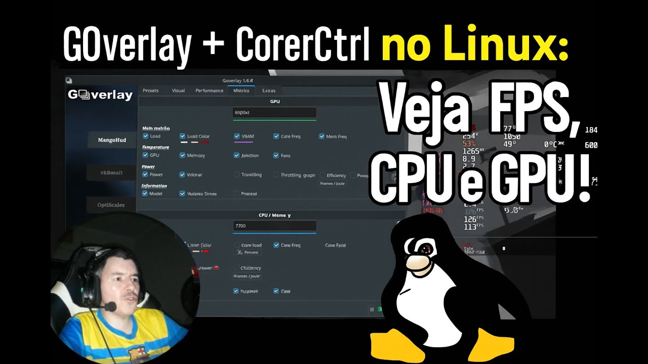 Como Monitorar FPS, CPU e GPU no Linux com GOverlay + CoreCtrl @Reset-hub