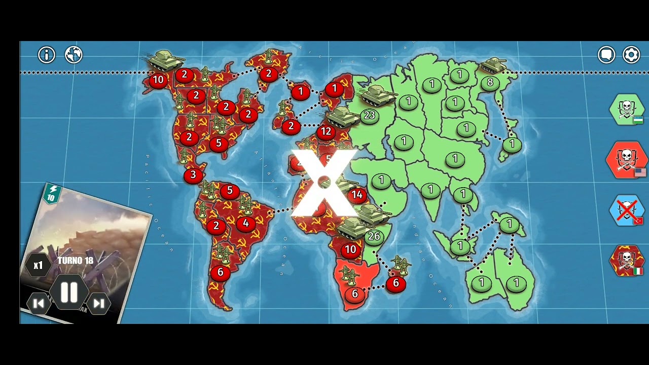 La mia più divertente e difficile partita a Wartime glory (Risiko)