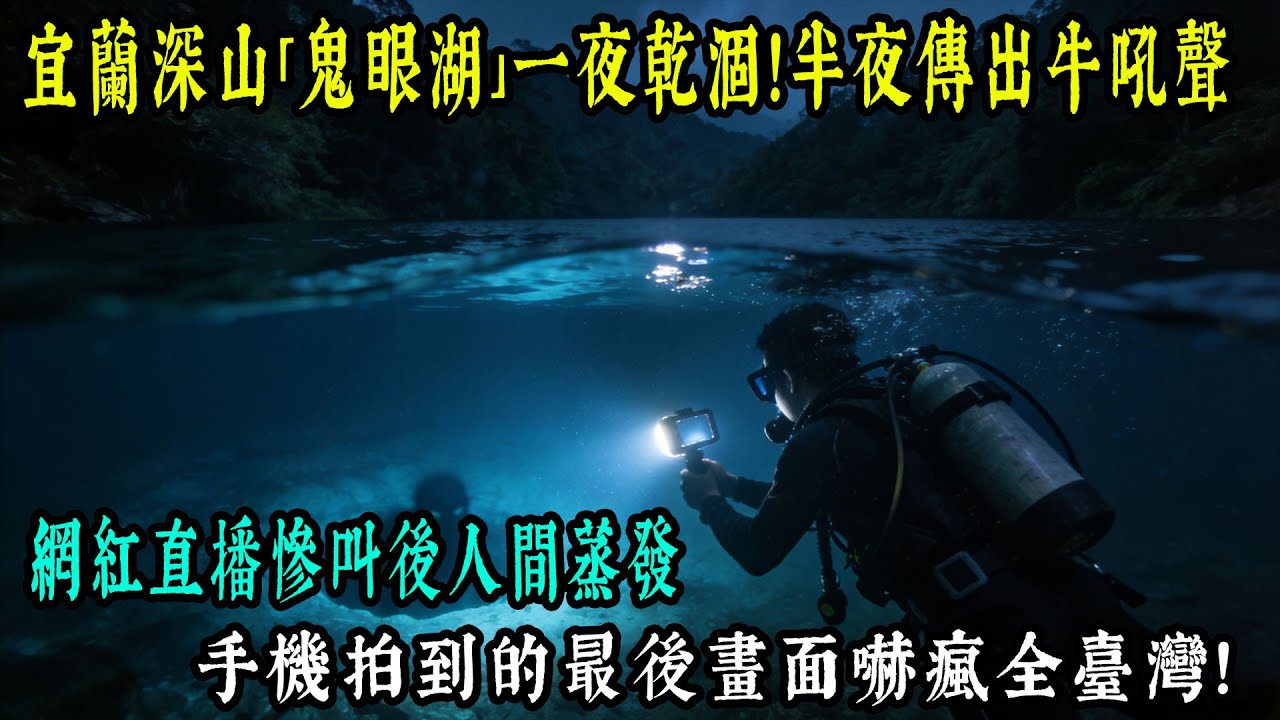 【老王故事會】宜蘭深山「鬼眼湖」一夜乾涸！半夜傳出牛吼聲，網紅直播慘叫後人間蒸發，手機拍到的最後畫面嚇瘋全臺灣！#原創 #情感 #民間故事 #真實故事 #中老年生活 #台灣