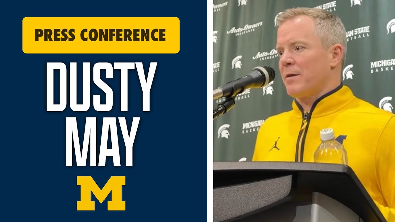 Dusty May Press Conference After Michigan Basketball Win At Michigan State I #goblue