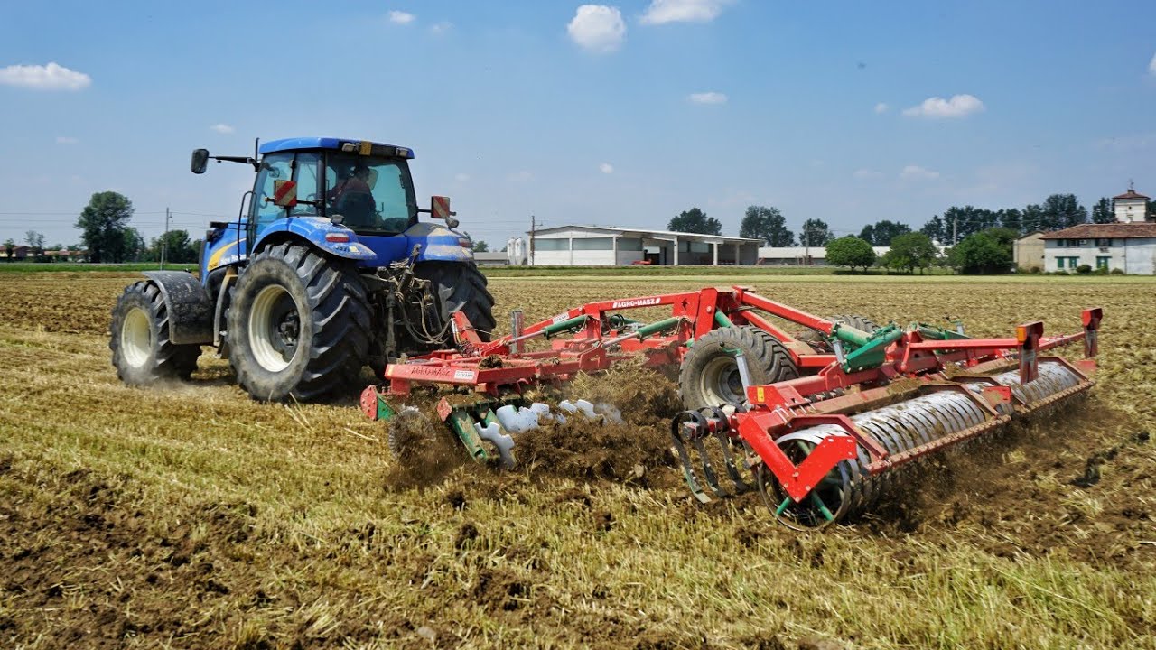 New Holland T8040 + Dischiera Agromasz 6 metri | Minima lavorazione