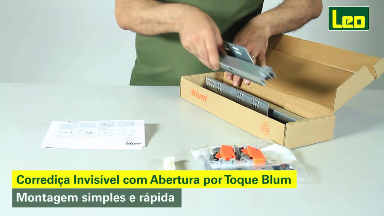 Corrediça Invisível Blum com amortecedor