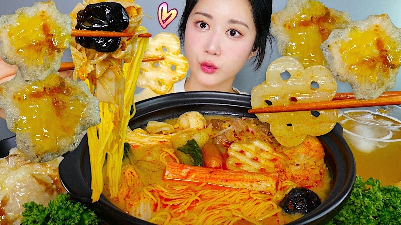 비오는 날🌧️마라탕과 함께✨춘리마라탕 꿔바로우💛마라탕 먹방 Malatang 麻辣タン | eating show | mukbang asmr