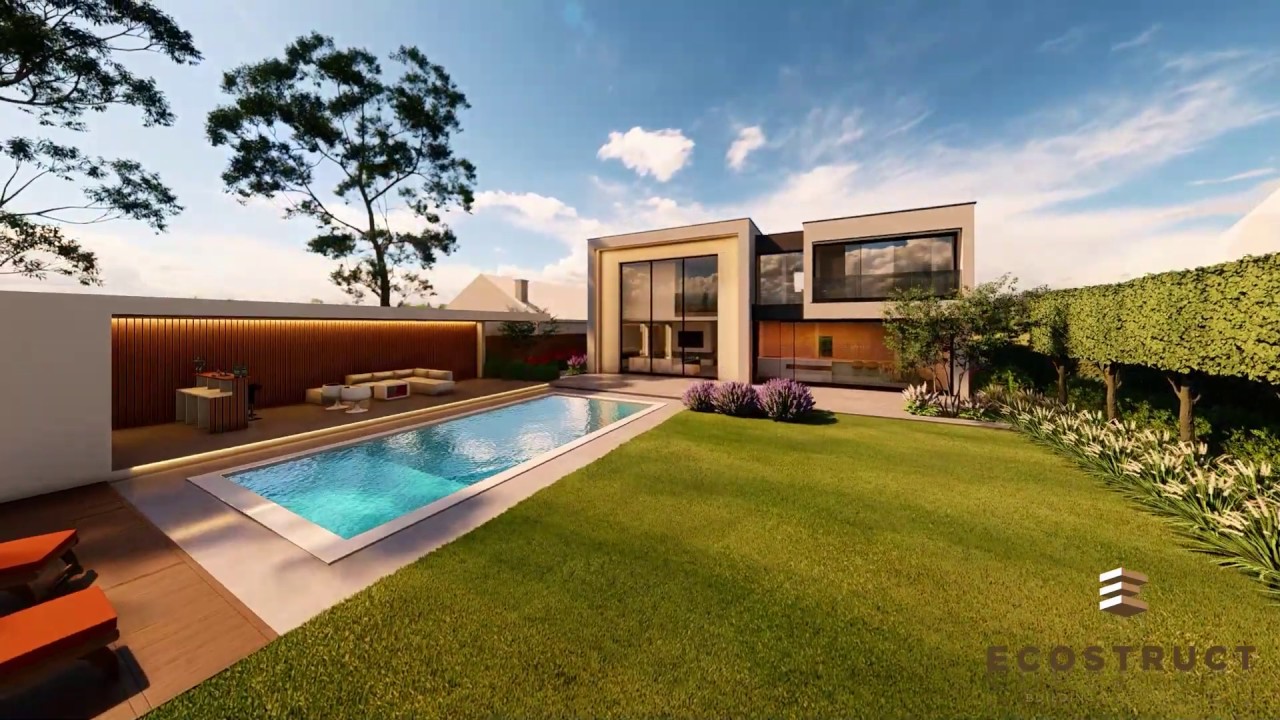 Luxueuze CLT villa te Oordegem l Rendering l Ecostruct - Building a Better place