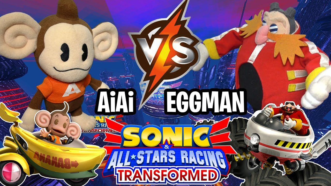 AiAi vs Dr.Eggman !! Sonic All Star Racing Transformed !! Race Battle!!
