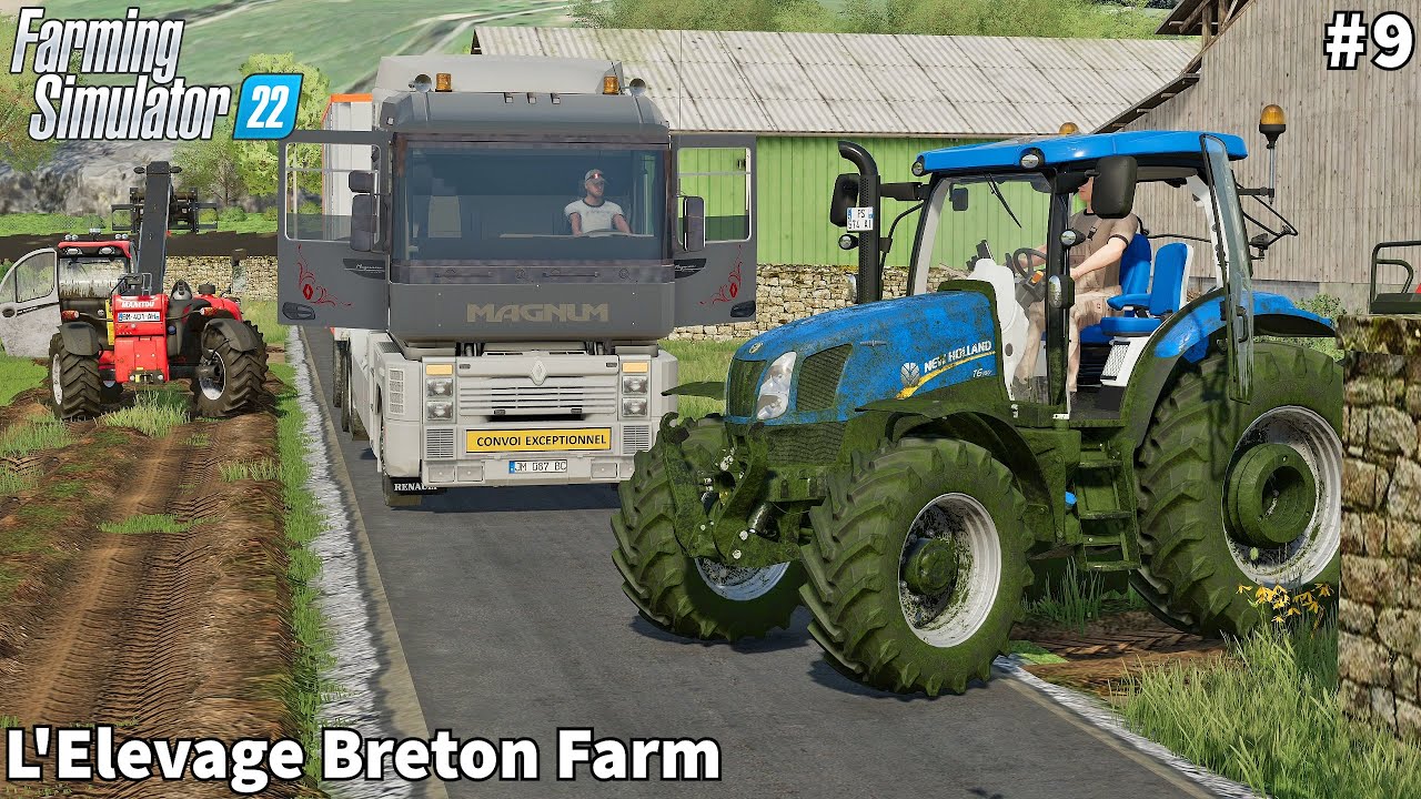 Selling Heifer, Renault Magnum on the Farm, Making Hay Bales│L'Elevage Breton│FS 22│Timelapse#9