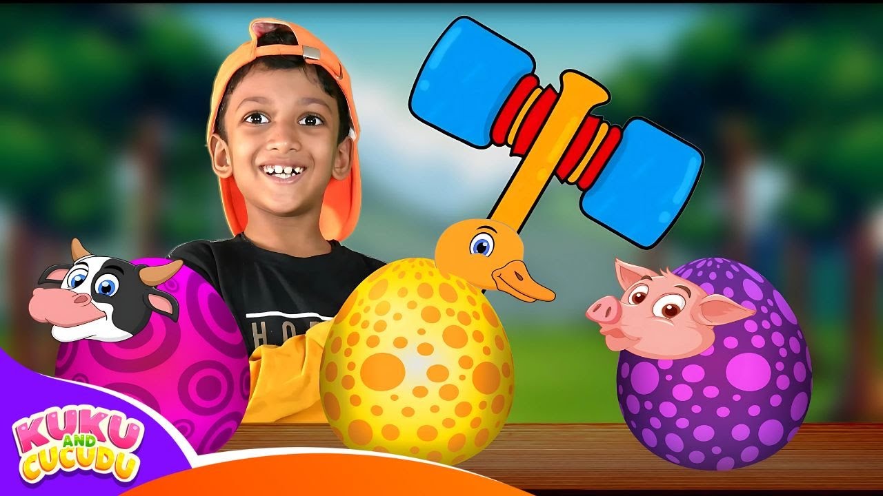 Сюрприз-Яйца 🥚 Животные с Фермы 🐷🐮 | Весёлая Песенка для Детей &ndash; Kuku and Cucudu