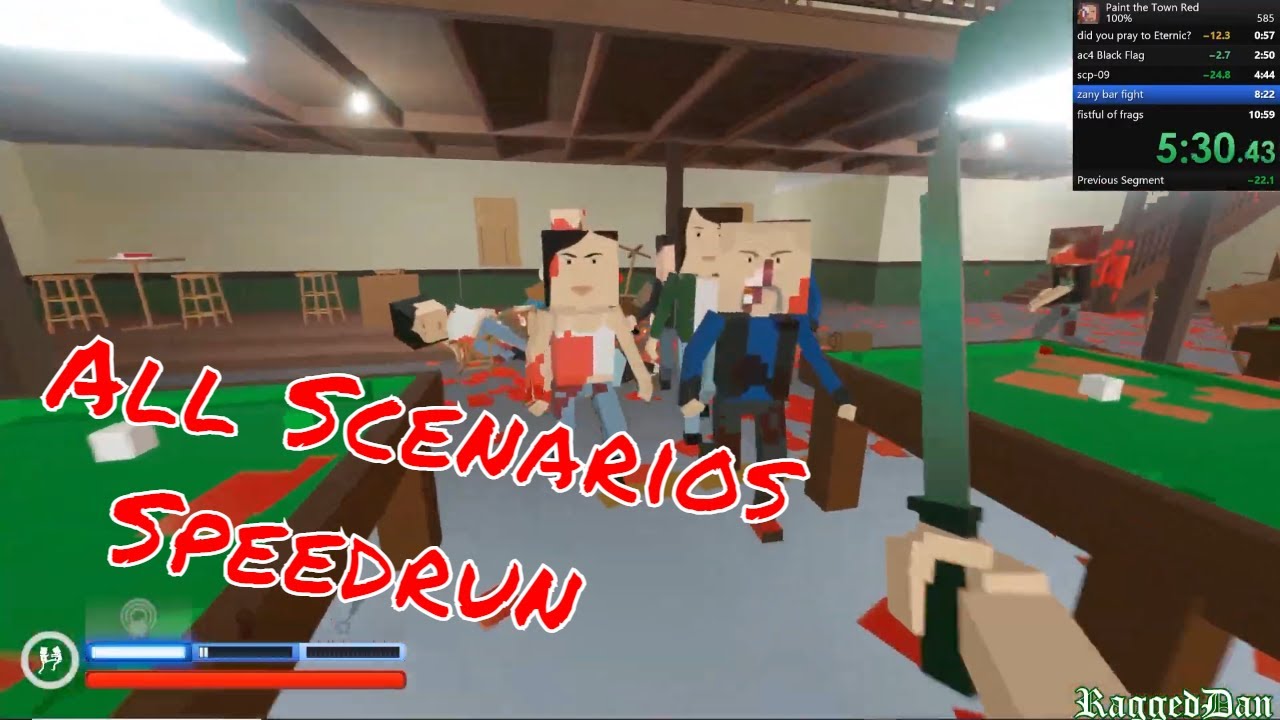 Paint the Town Red - 100% All Scenarios Speedrun [