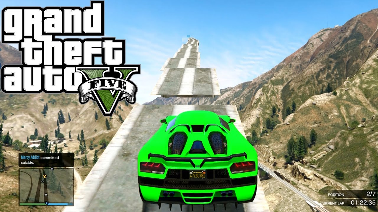 GTA 5 ONLINE Stairway To Heaven V2 ( Remake ) ( Fun Custom Race ) GTA V MULTIPLAYER