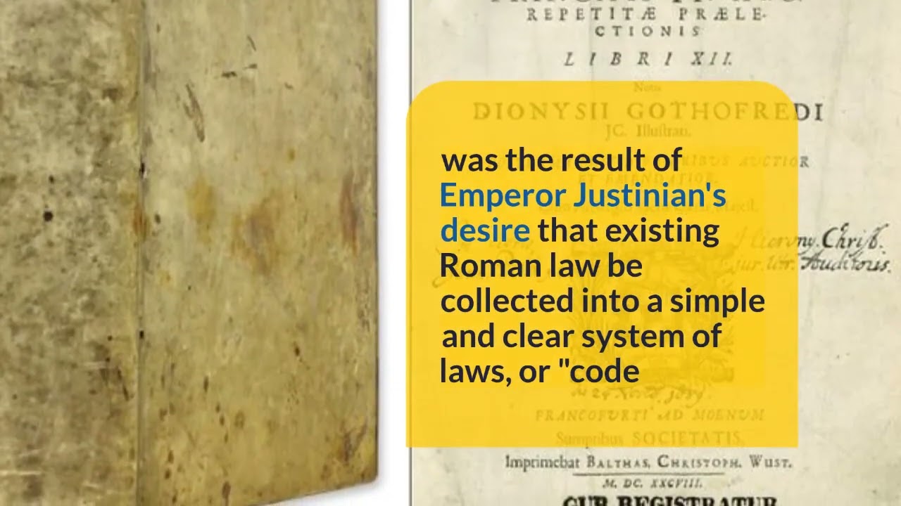History of law  Justinian Code