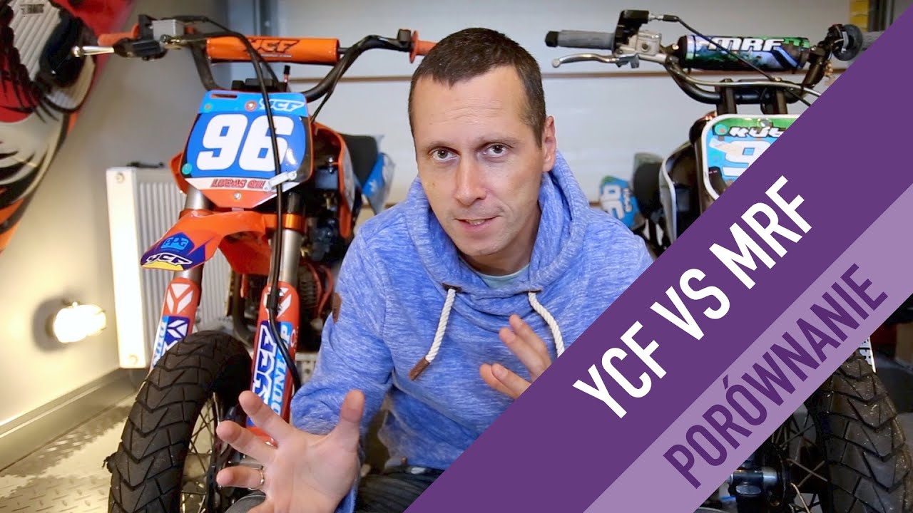 Pit bike YCF vs MRF por&oacute;wanie modeli YCF SUPERMOTO 88S PL oraz MRF 80 Runner SUPERMOTO