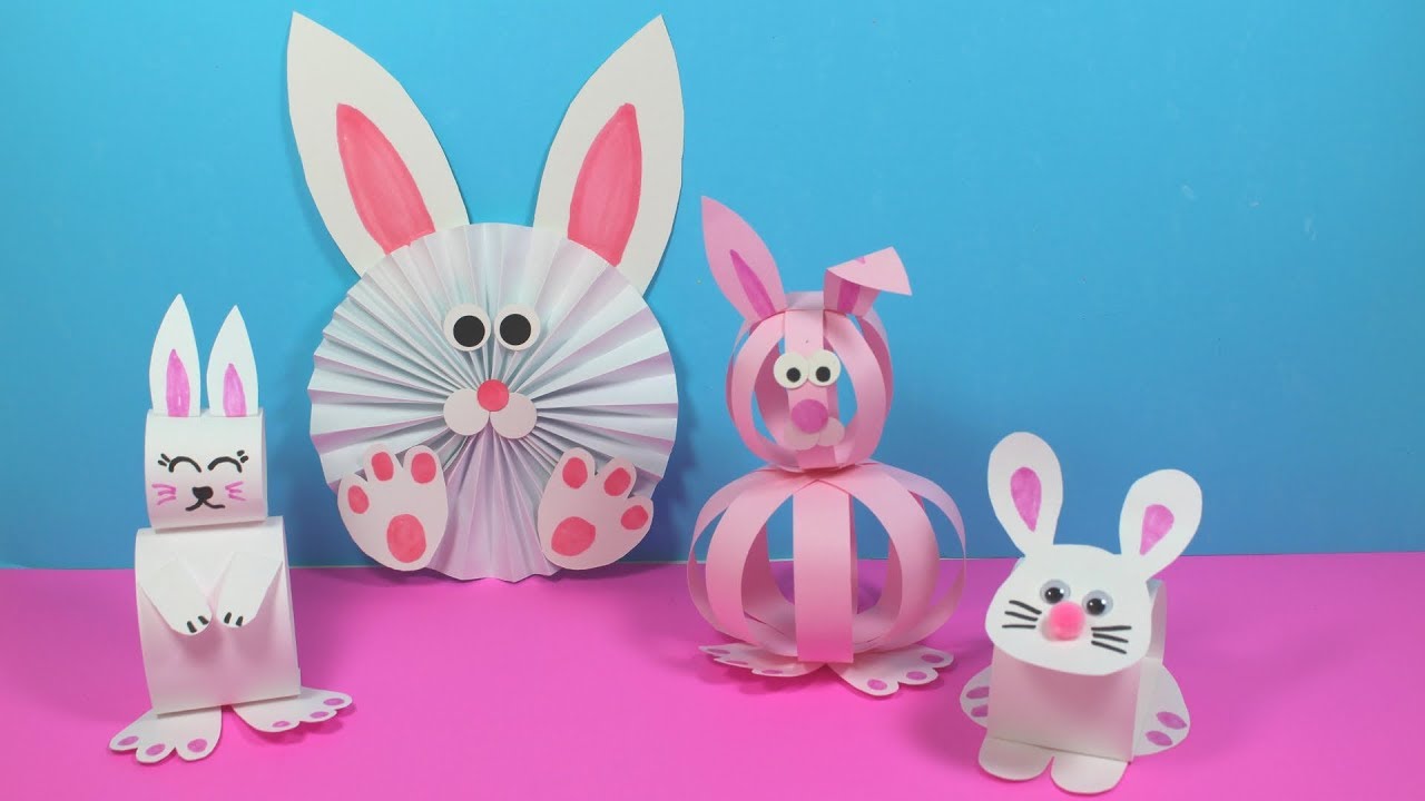 Easy Paper Bunny Craft Ideas | Paper Crafts for Kids