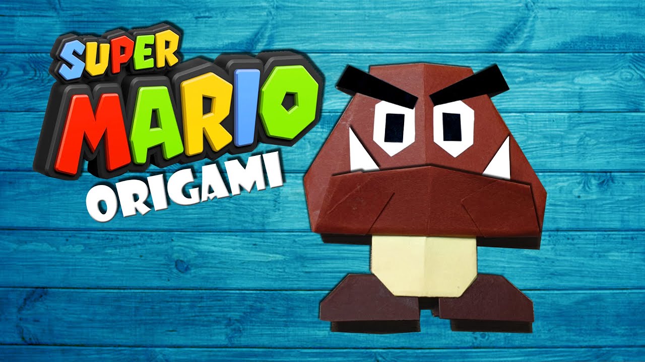 Gumba falten aus Super Mario Origami - fold goomba from paper mario the origami king DIY craft [4K]