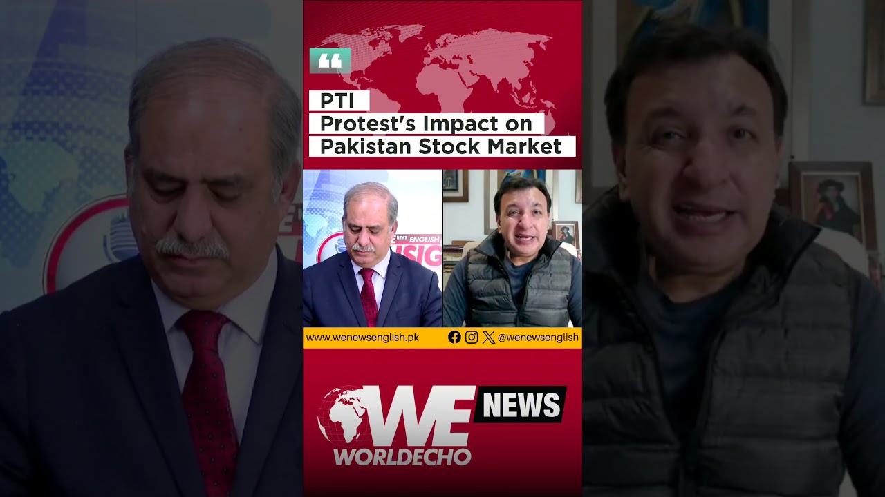How did PTI protests impact Pakistan's stock market?