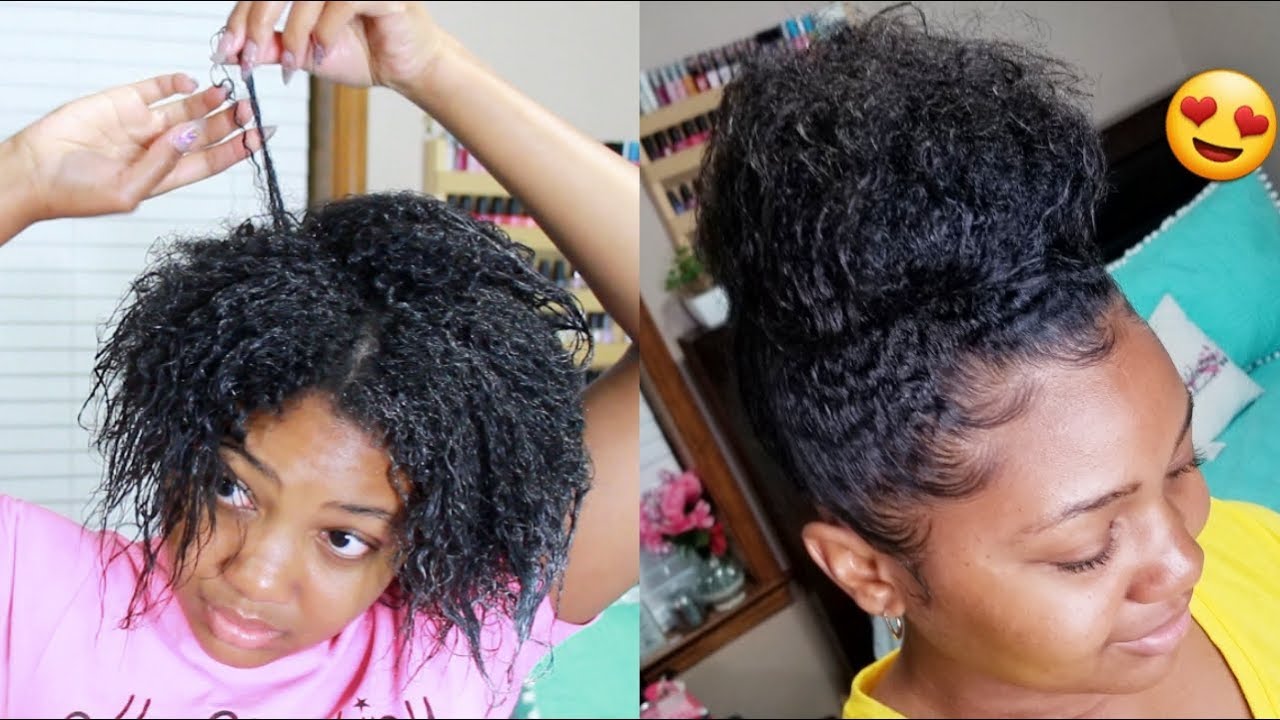 Подробная реальная рутина ухода за волосами: BIG Puff, Laid Edges, увлажняющая маска Lovely B's M...