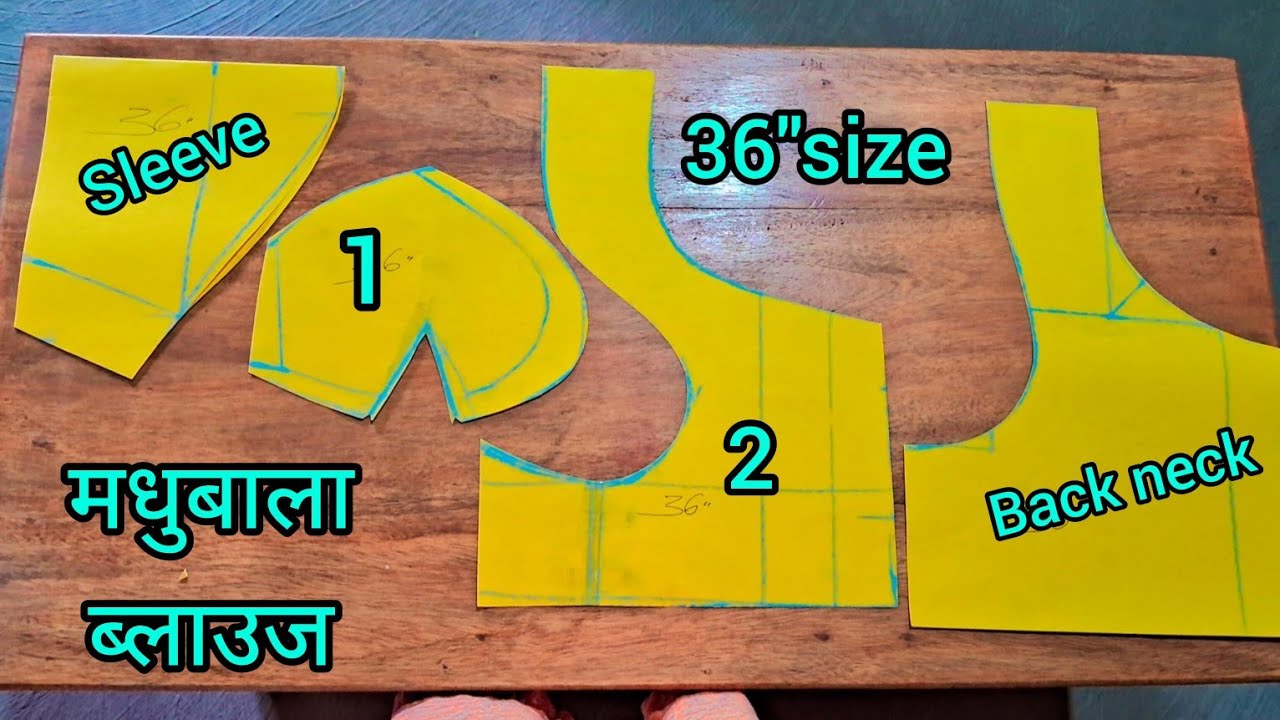 36"size Madhubala blouse paper Farma cutting for beginners 👌💯