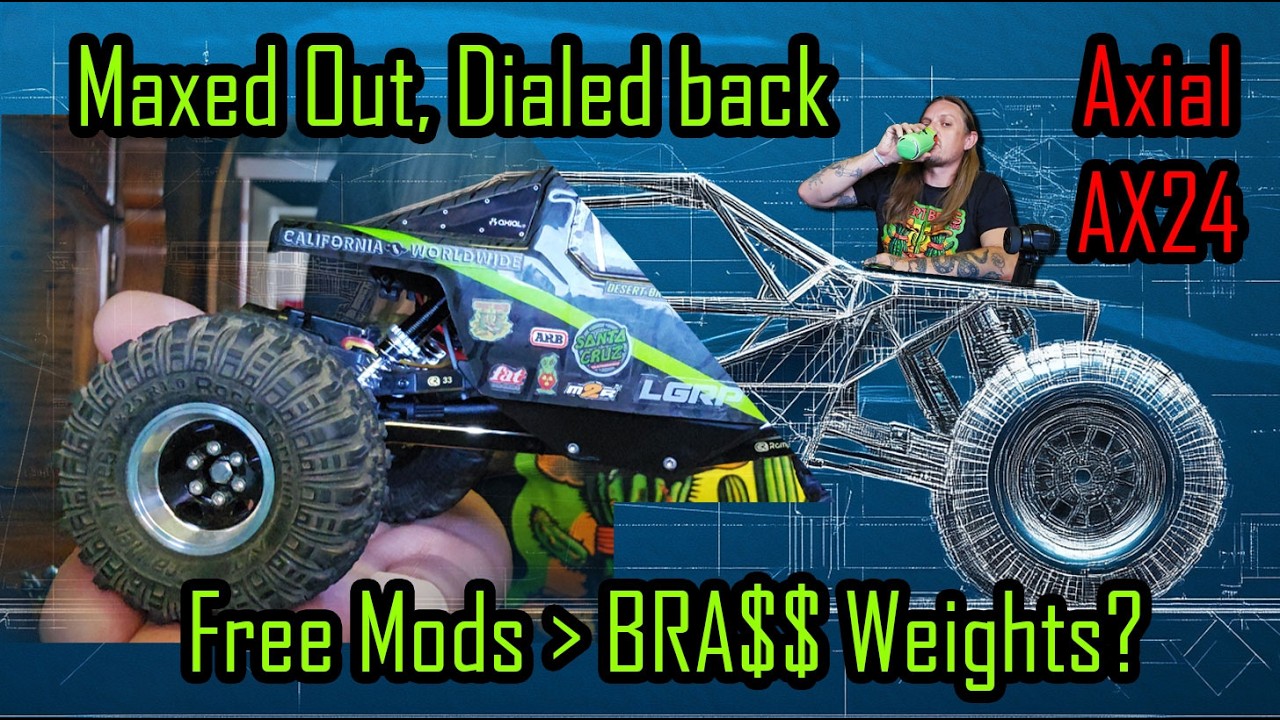 Too Heavy, then Dialed Back. Axial AX24 Brass Weights vs Free Mods! What's TOO Much Weight?