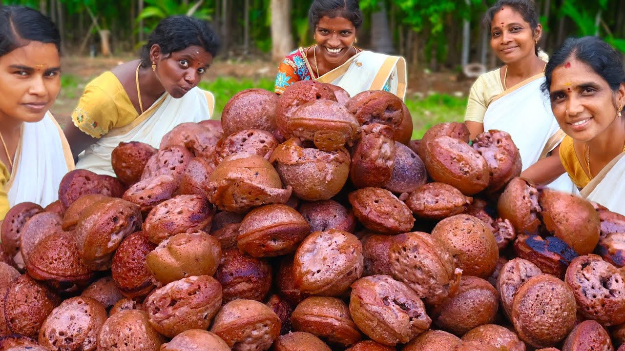 CHOCO LAVA CAKE | Homemade cake recipe | Chocolate Paniyaram Making | Village Style