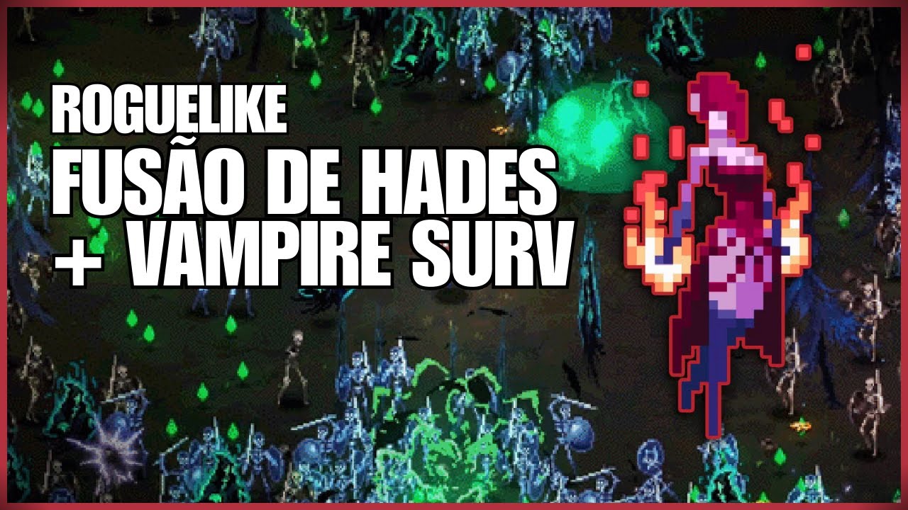 Roguelike que lembra Hades + Vampire Survivors