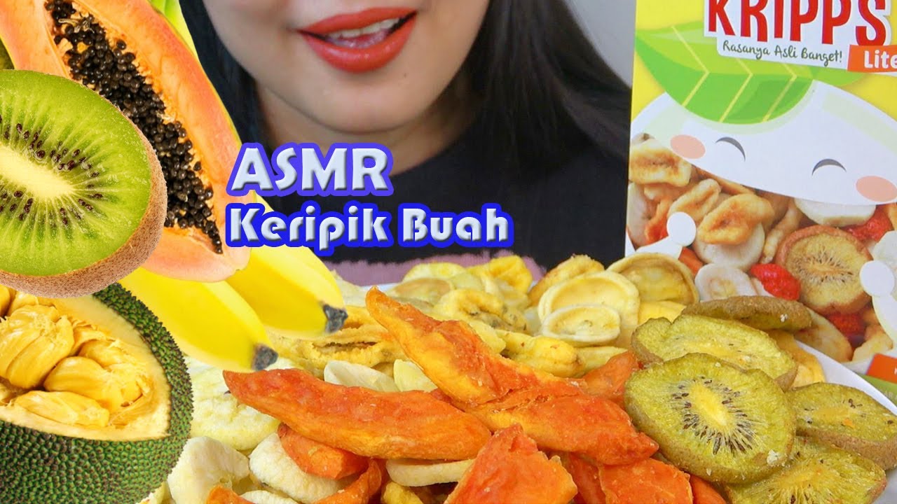 Чипсы из настоящих фруктов ASMR | asmr индонезия | Widhia ASMR