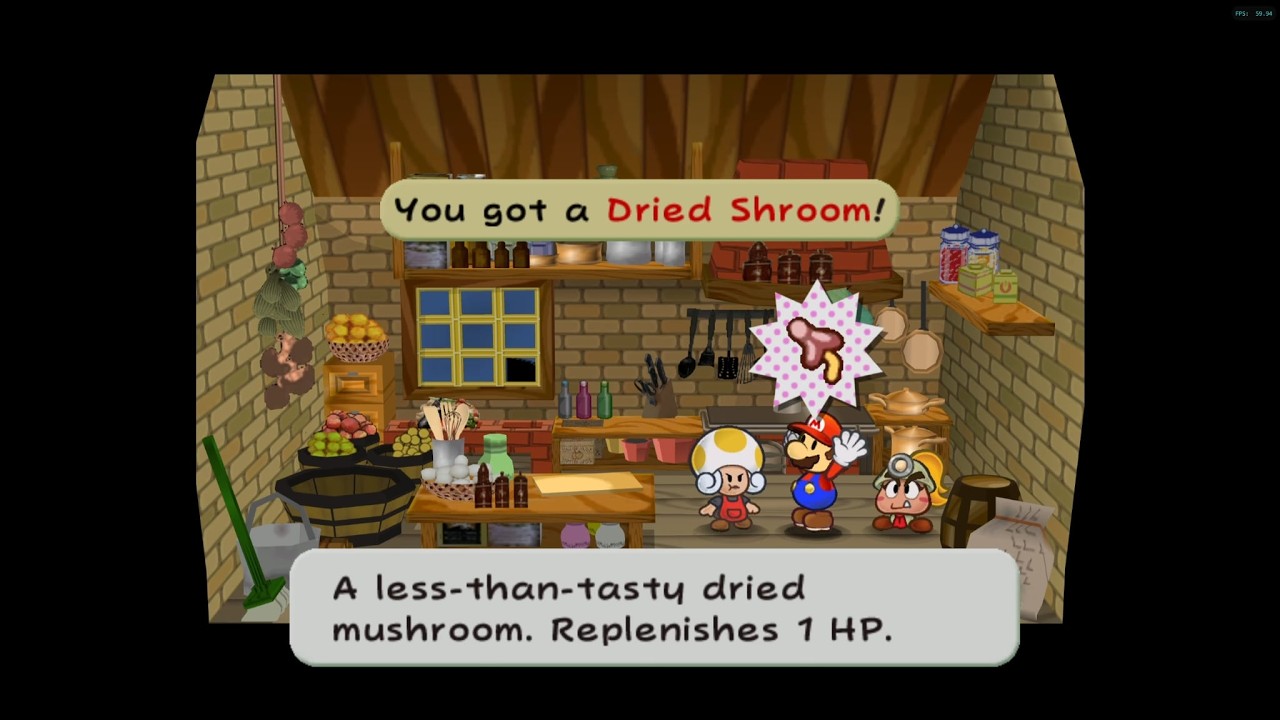 Paper Mario TTYD - The Worlds Most Expensive Dried Shroom (368 Coins)