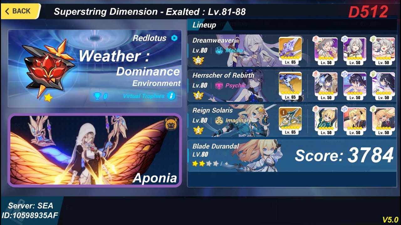 Honkai Impact 3rd exalted abyss : Aponia (P2v4)