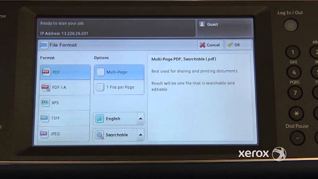 Scan to USB - Xerox 7800 Series Training, QDoxs