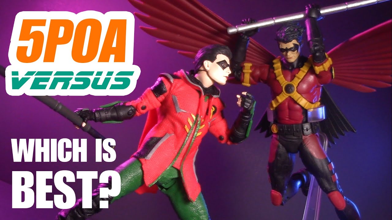 TIM DRAKE VERSUS! DC Multiverse Gotham Knights Robin vs New 52 Red Robin - 5POA Action Figure Review