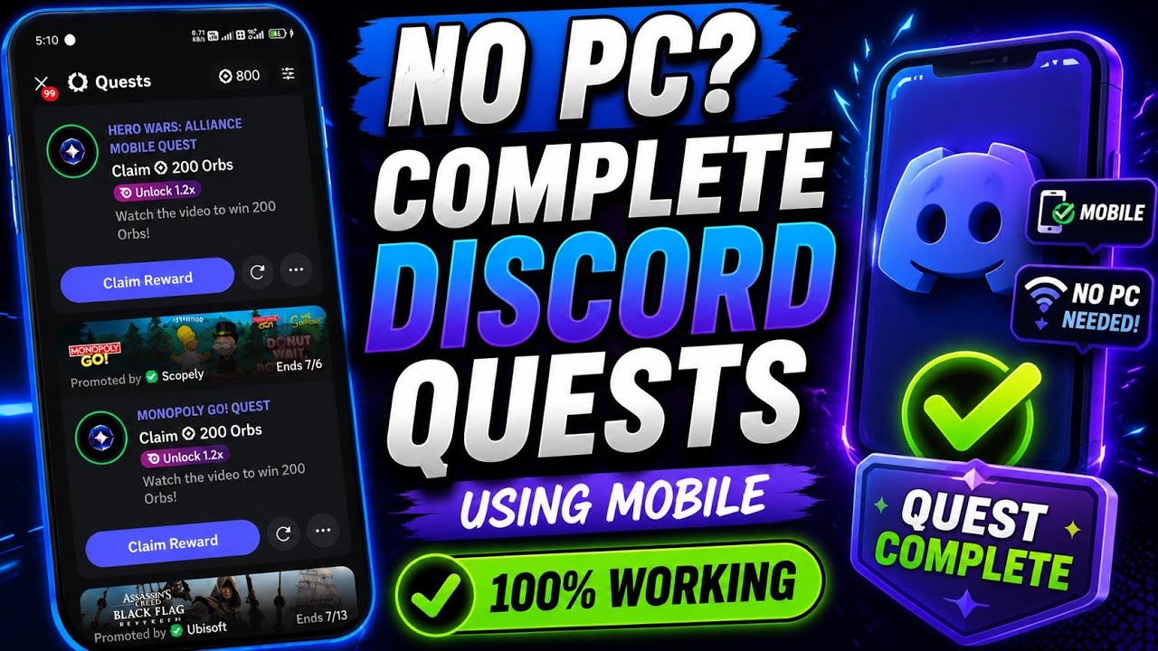 How to Complete Discord Quests Without a PC or Laptop