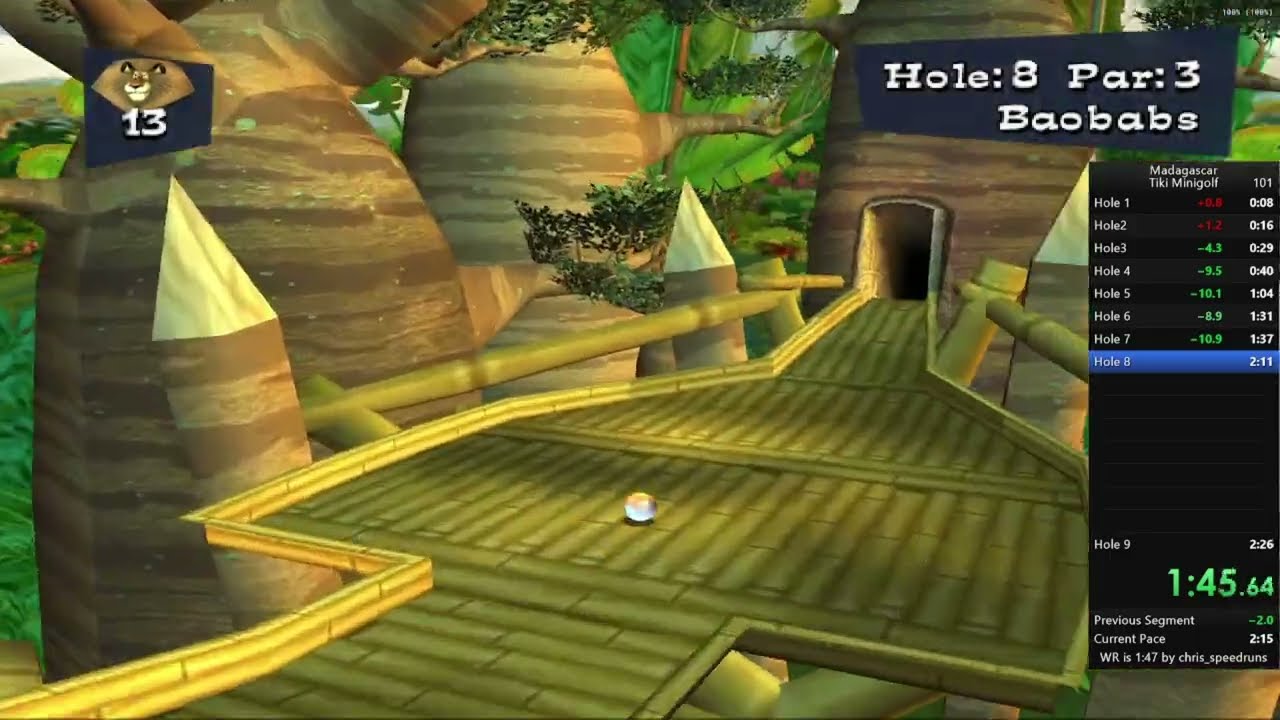 Madagascar - Tiki Minigolf Speedrun in 2:17