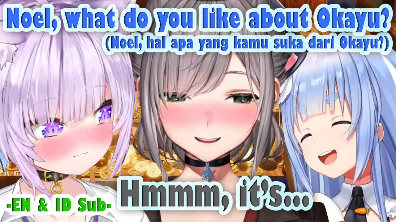 Okayu Got Kinda Embarrassed When Noel, Pekora, Polka Keep Complimenting Okayu [Hololive]
