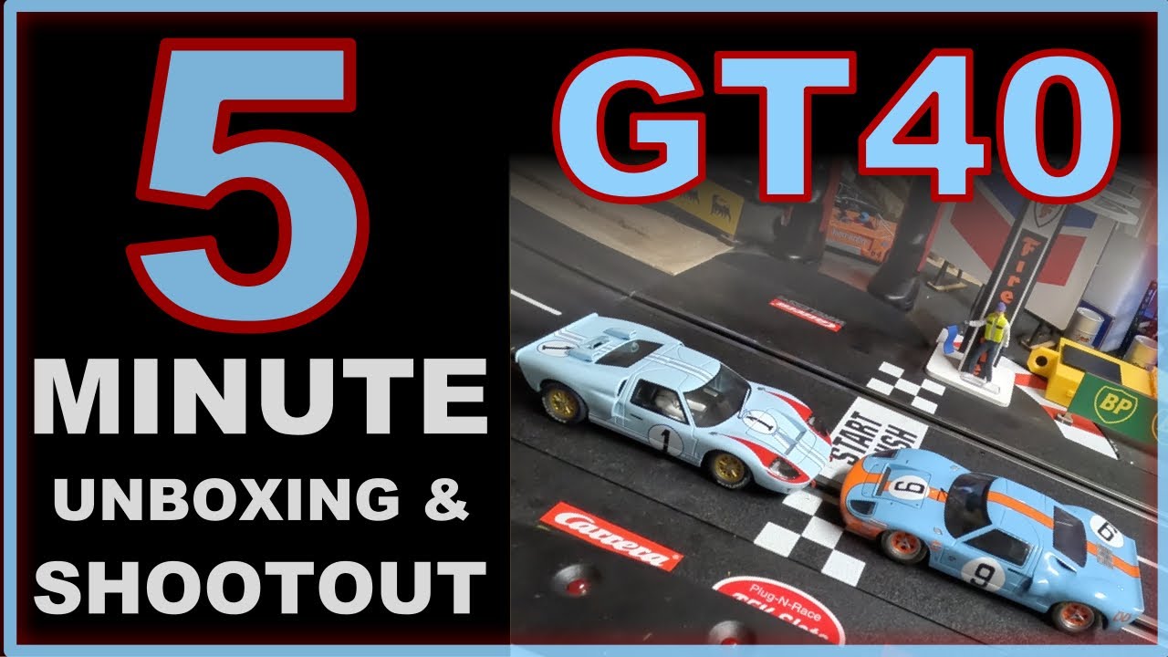 The DeLeon Slot Car Raceway Slot.it GT40 MKII Unboxing and Shootout