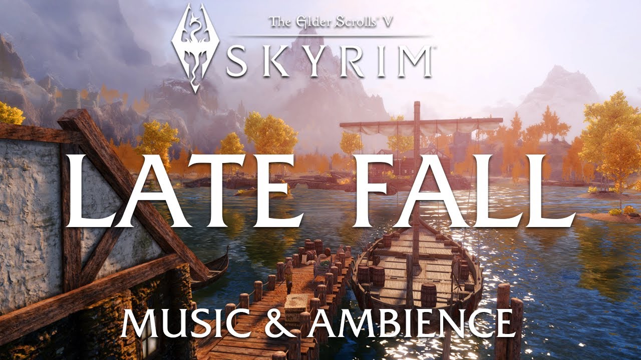 Late Fall Season in Skyrim | Peaceful Autumn Music and Ambience