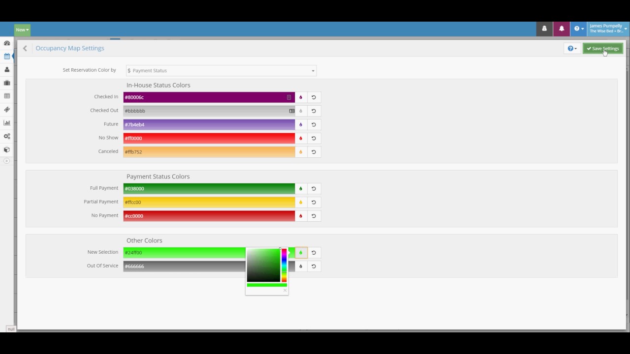 Occupancy Map Settings