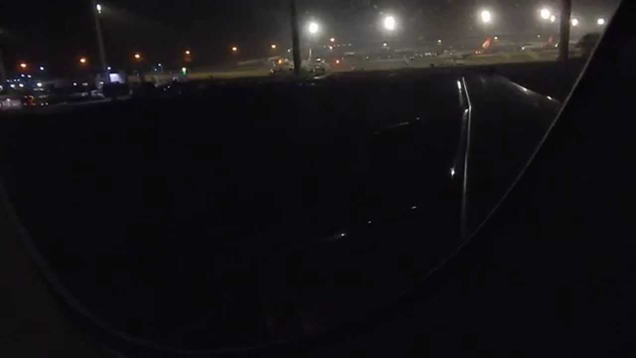 Lufthansa Flight LH501 Rio-Frankfurt Boeing 747-8 Night Takeoff Rio de Janeiro on Upper Deck