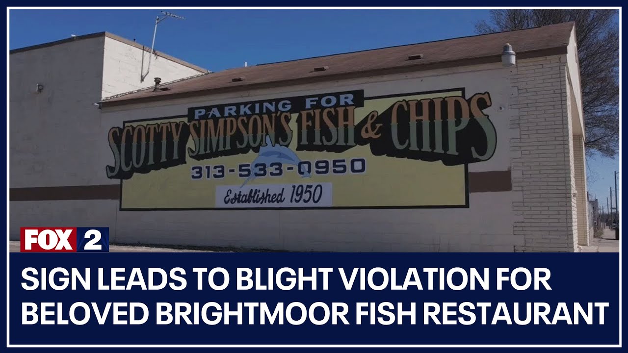 Sign leads to blight violation for beloved Brightmoor fish restaurant
