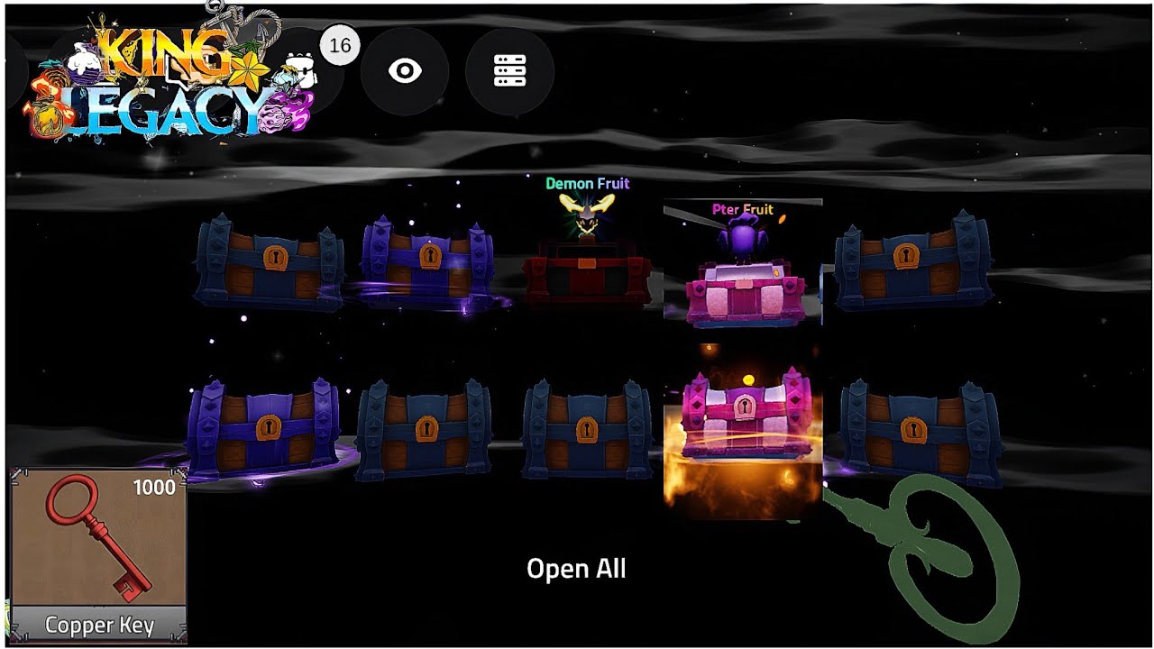 فتحت 1000 صندوق فاكهة عشوائيه بالمفتاح النحاسي وطلعتلي الشيطان الجديده كنج ليجاسي I Got Demon Fruits